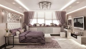 Design and arrangement of a bedroom with an area of ​​19-20 sq. m