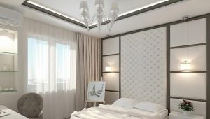 Interior decoration of a bedroom with a size of 13 sq. m