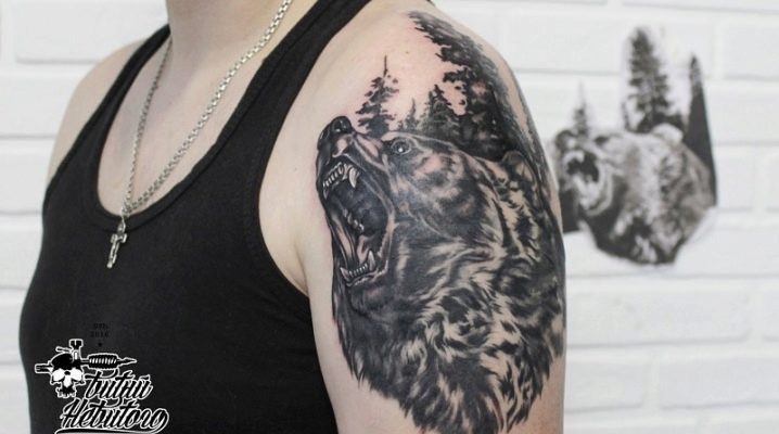 Review of men's tattoos in the form of a bear