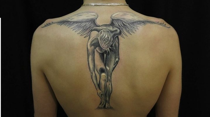 All about the tattoo in the form of a guardian angel for men