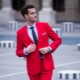 Red men's suits: varieties and interesting combinations
