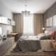 Design and arrangement of a bedroom with an area of ​​14 sq. m