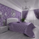Bedroom in purple tones - an unusual solution