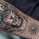 Overview of men's tiger tattoos and their placement