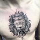 All about men's sternum lion tattoos