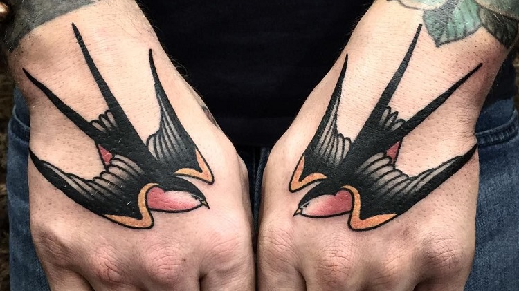 Drawing Bird Tattoo Vẽ Hình xăm con chim đơn giản  YouTube